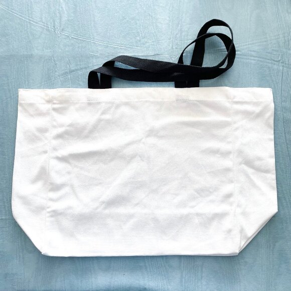 Honeylove White Canvas Tote Shoulder Straps Cloth Shopping Bag - Picture 8 of 8